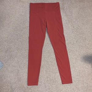 Coral High-Waisted Leggings